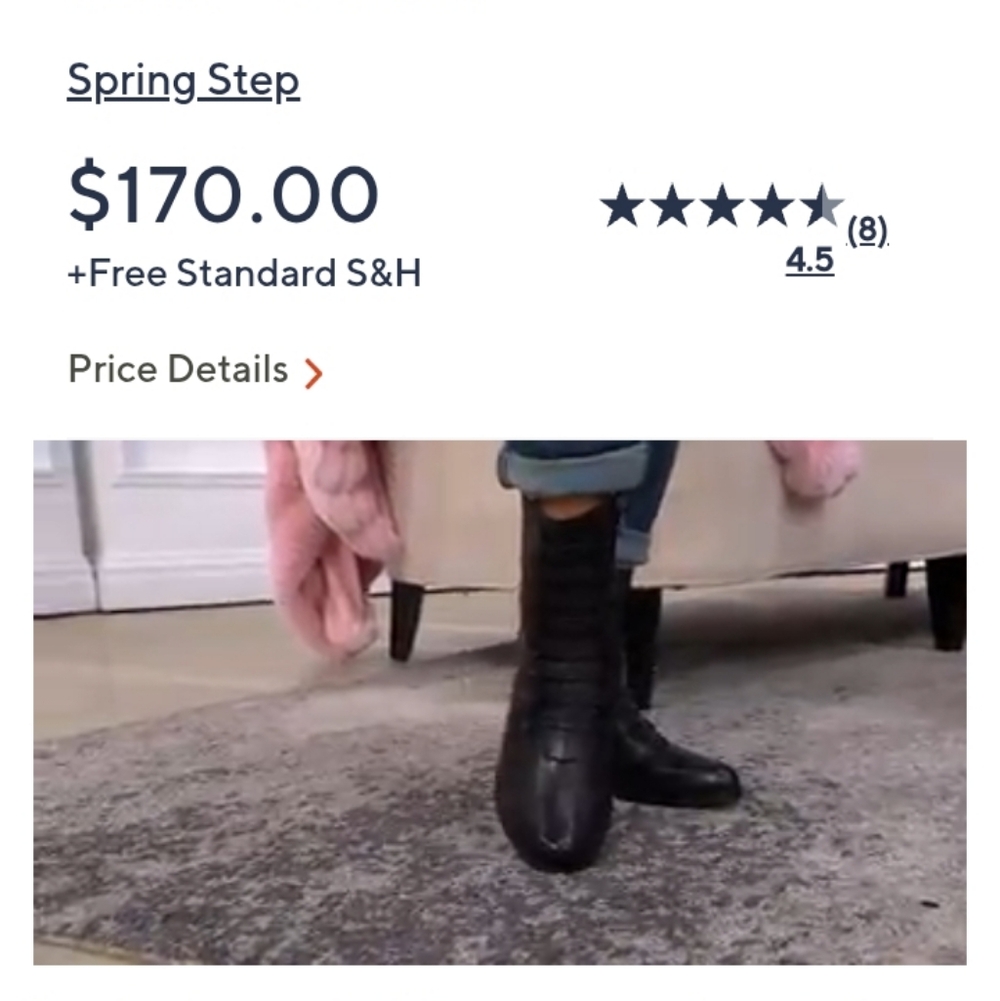 Black Leather Ankle Boots Spring Step New 10